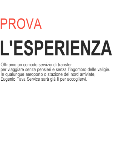 Prova l'Esperienza di Eugenio Fava Service